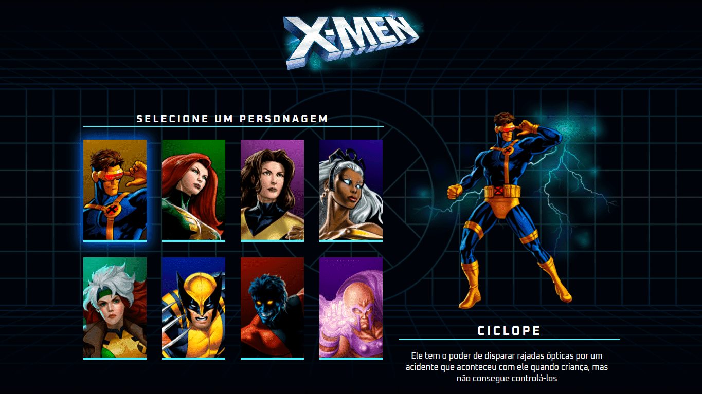 Imagem de capa do projeto X-men